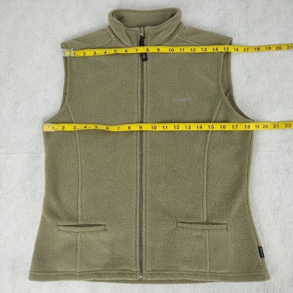 New York & Company NY Jeans Women’s Olive Green Full-Zip Fleece Vest Size Medium - Picture 6 of 10